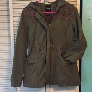 Hooded green jacket